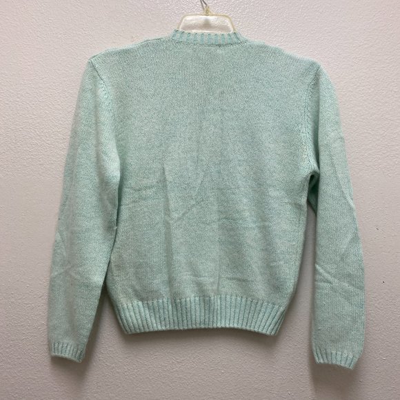 Vintage Segue Women's Size M Sweater, V-neck, Pullover, Long Sleeve, Green NEW - Picture 2 of 4